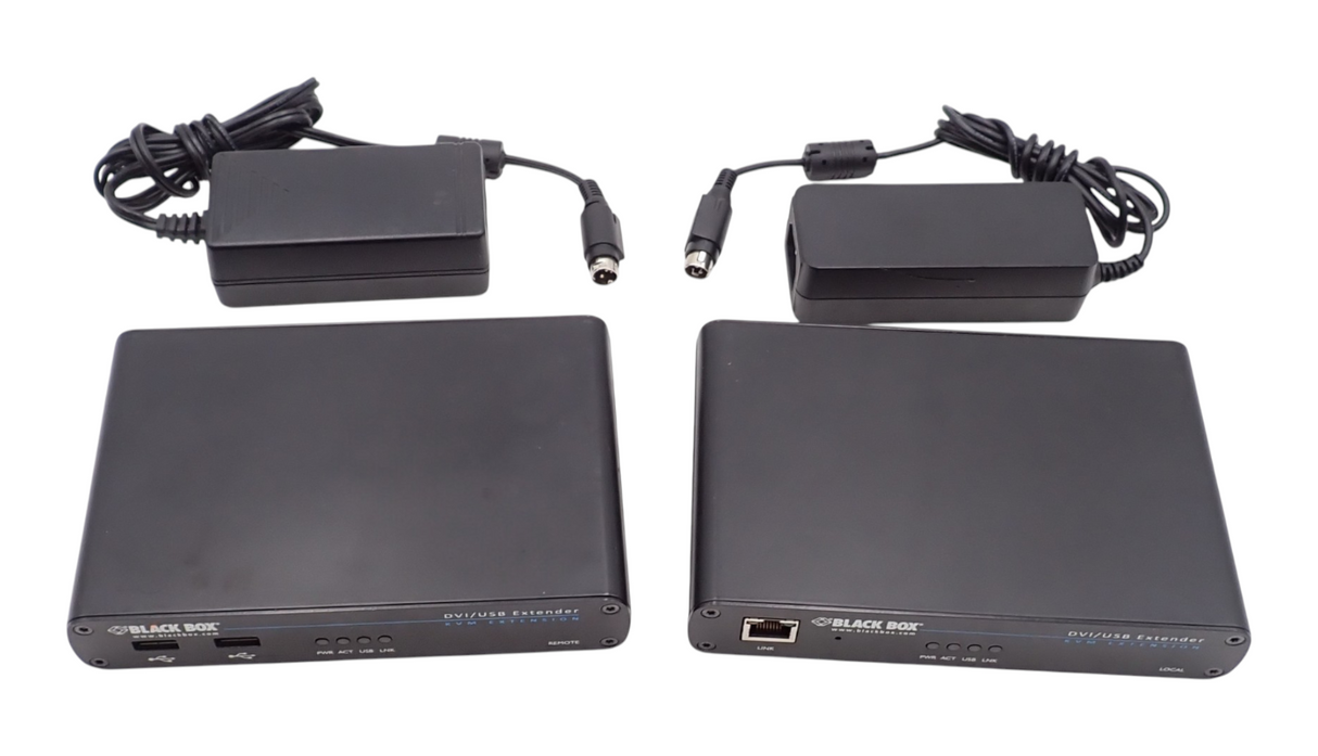 Black Box ACU5700A KVM Extender DVI-D USB Single Head CATX 490FT L & R Units