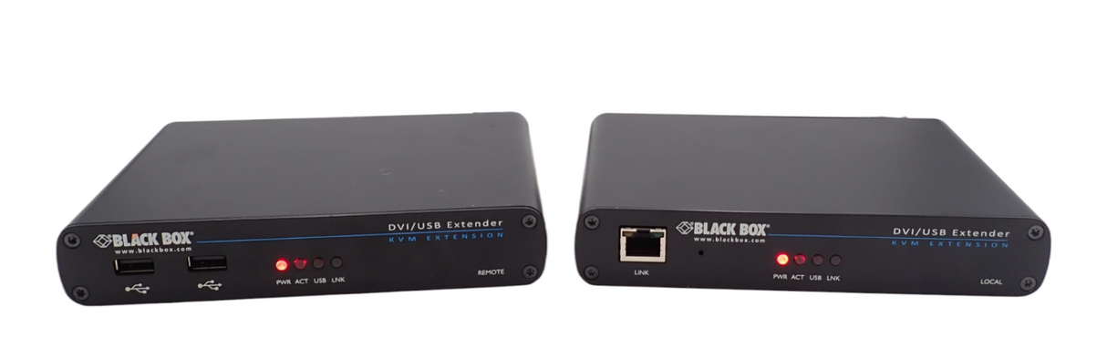Black Box ACU5700A KVM Extender DVI-D USB Single Head CATX 490FT L & R Units