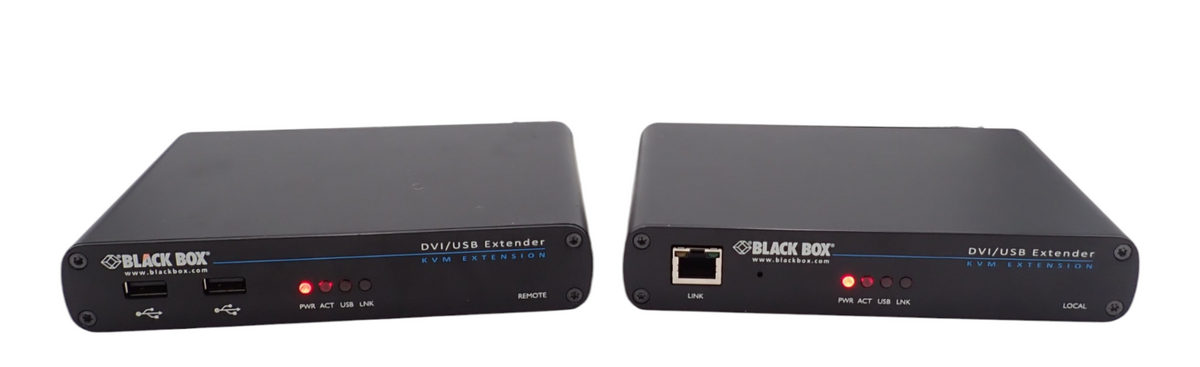 Black Box ACU5700A KVM Extender DVI-D USB Single Head CATX 490FT L & R Units
