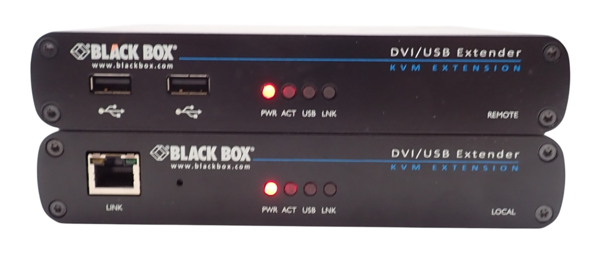 Black Box ACU5700A KVM Extender DVI-D USB Single Head CATX 490FT L & R Units