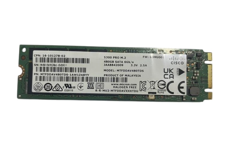 Cisco UCS-M2-I480GB 480GB 6G SATA M.2 SSD Solid State Drive