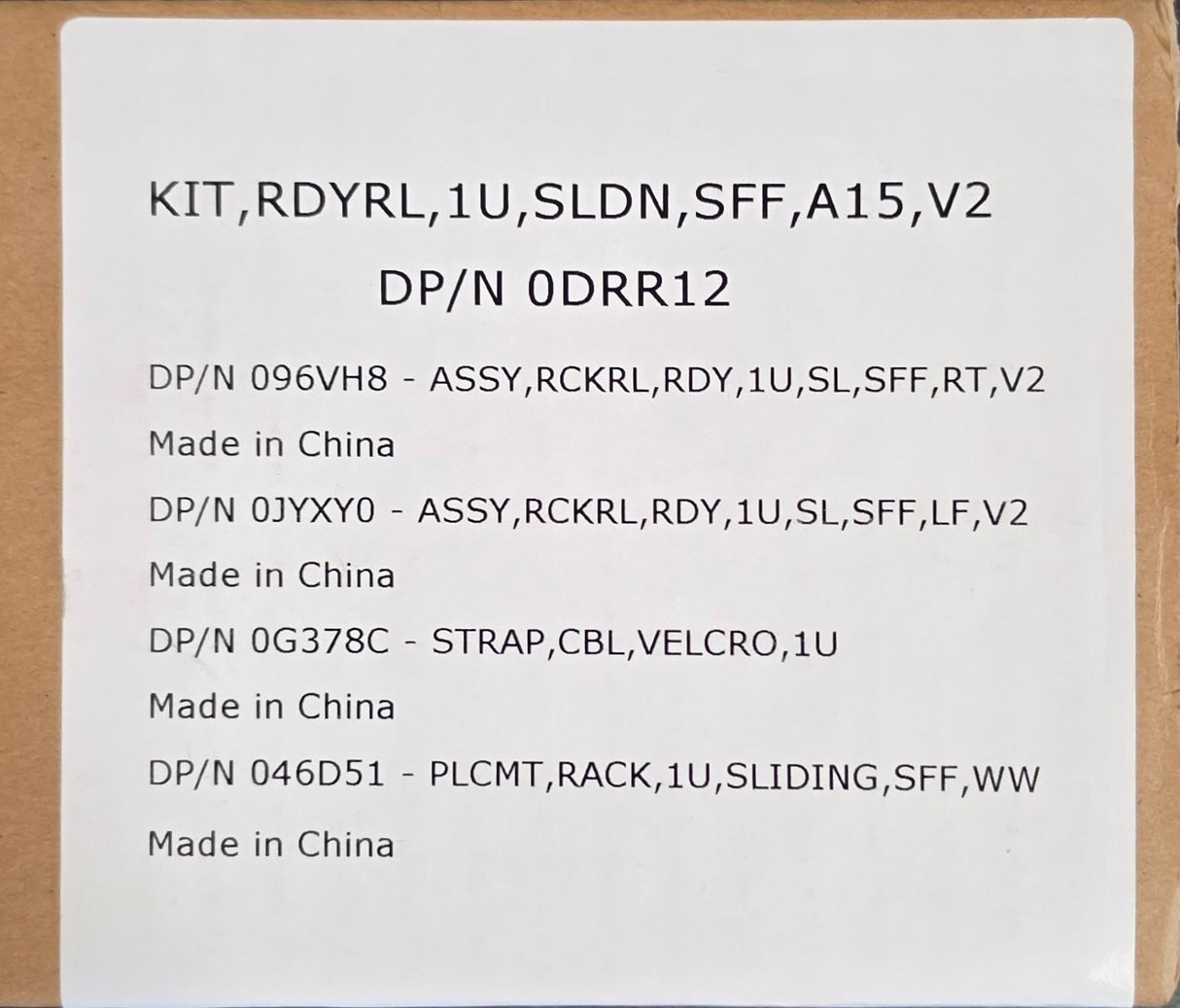 NEW Dell DRR12 PowerEdge 1U ReadyRails II Sliding Rail Kit A15 R650, R660, R6615