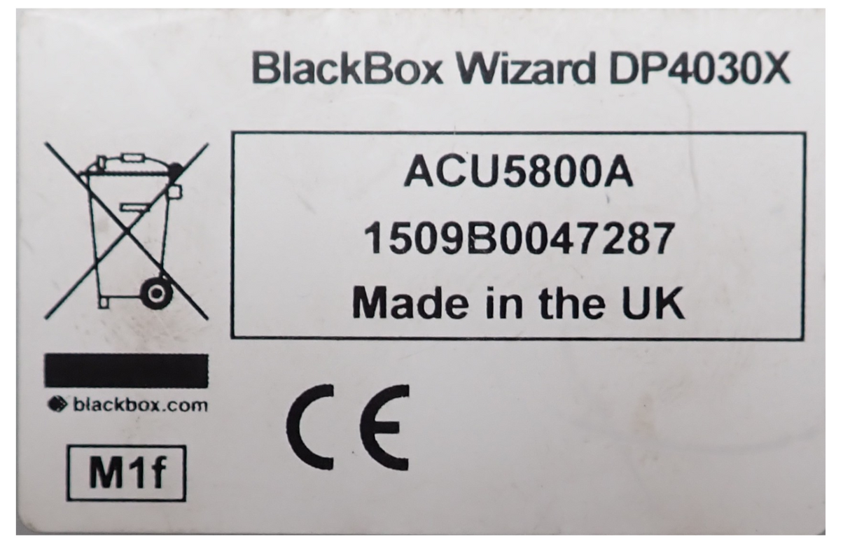 Black Box Wizard DP4030X ACU5800A Dual-Head DP KVM Extender Pair over CATx