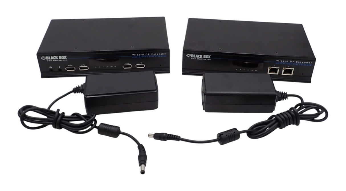 Black Box Wizard DP4030X ACU5800A Dual-Head DP KVM Extender Pair over CATx