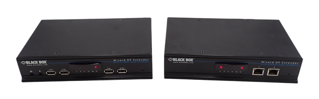 Black Box Wizard DP4030X ACU5800A Dual-Head DP KVM Extender Pair over CATx
