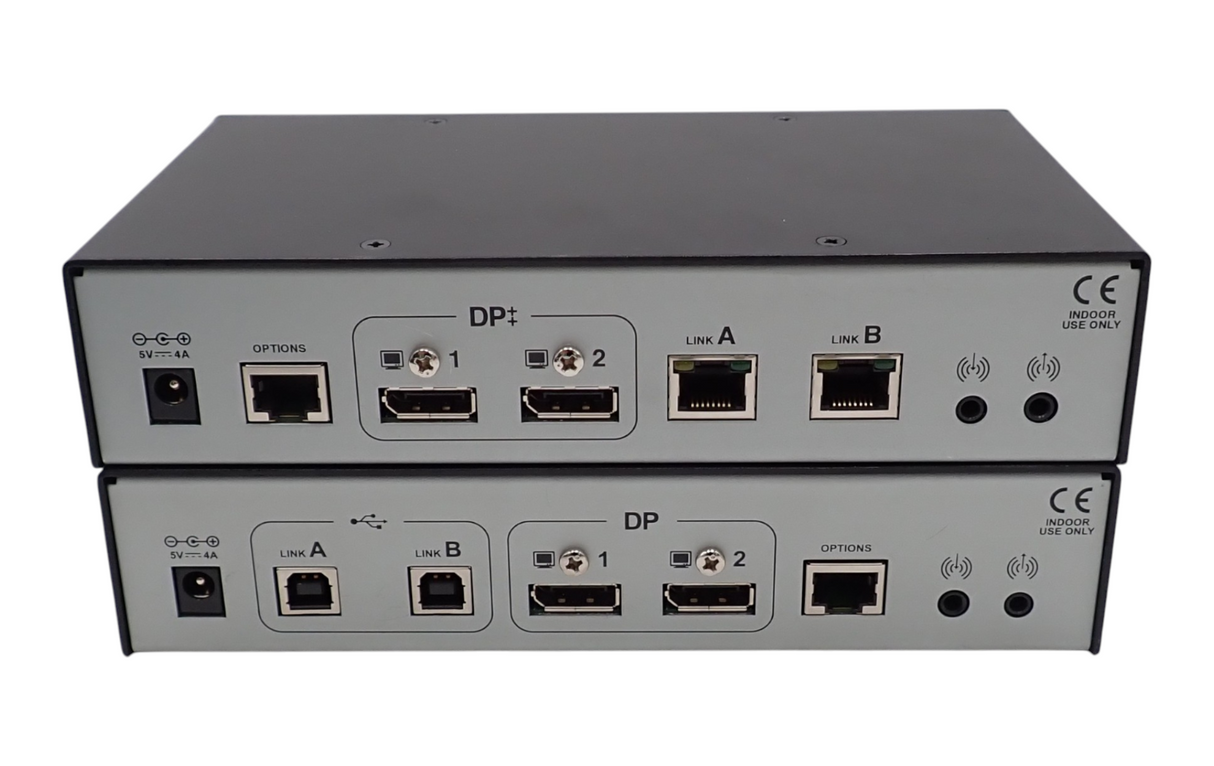 Black Box Wizard DP4030X ACU5800A Dual-Head DP KVM Extender Pair over CATx