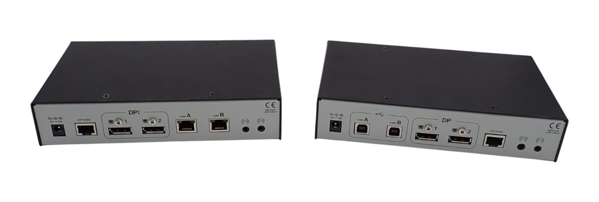 Black Box Wizard DP4030X ACU5800A Dual-Head DP KVM Extender Pair over CATx