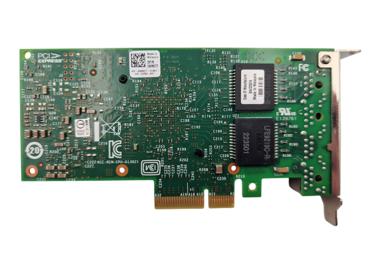 NEW Dell Intel I350-T4 Quad Port 1GbE RJ45 PCIe Network Adapter LP Bracket NM8TT