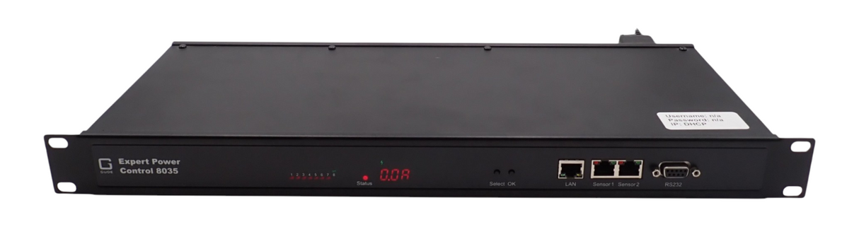 Gude Expert Power Control 8035-1 19" 8-Fold Switched And Outlet-Metered PDU