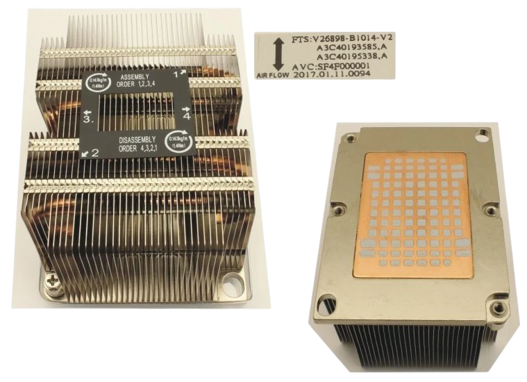 NEW Fujitsu Primergy RX2540 M4 M5 2U Processor CPU Heatsink V26898-B1014-V2