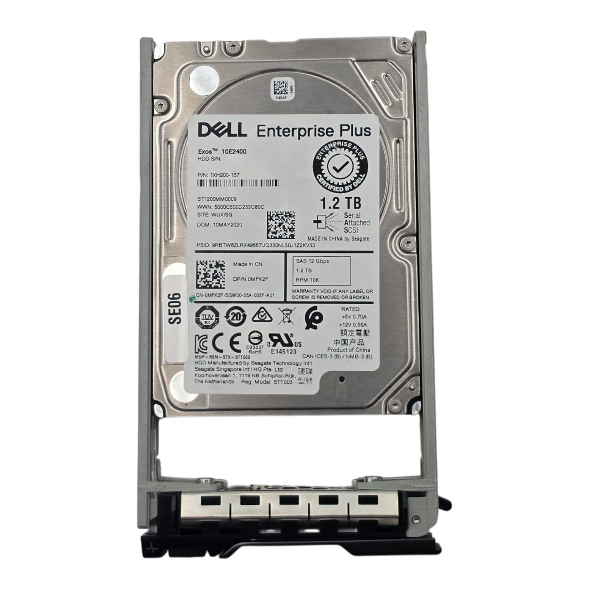 Dell MFK2F 1.2TB 10K 12G SAS 2.5" SFF 128MB 512e Hard Drive HDD ST1200MM0009