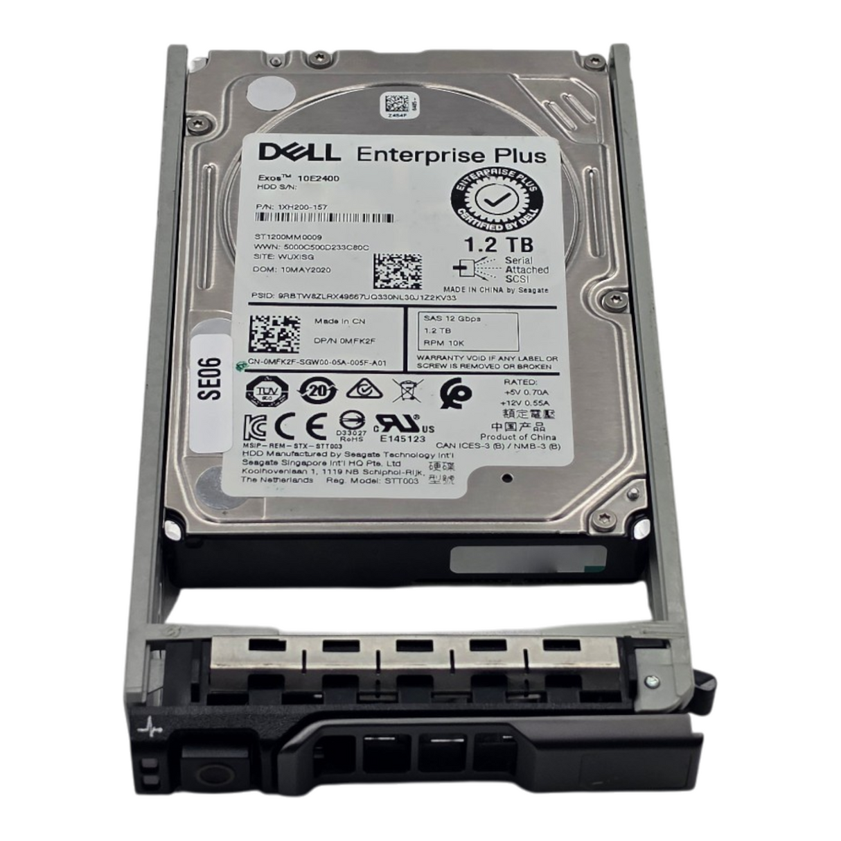 Dell MFK2F 1.2TB 10K 12G SAS 2.5" SFF 128MB 512e Hard Drive HDD ST1200MM0009