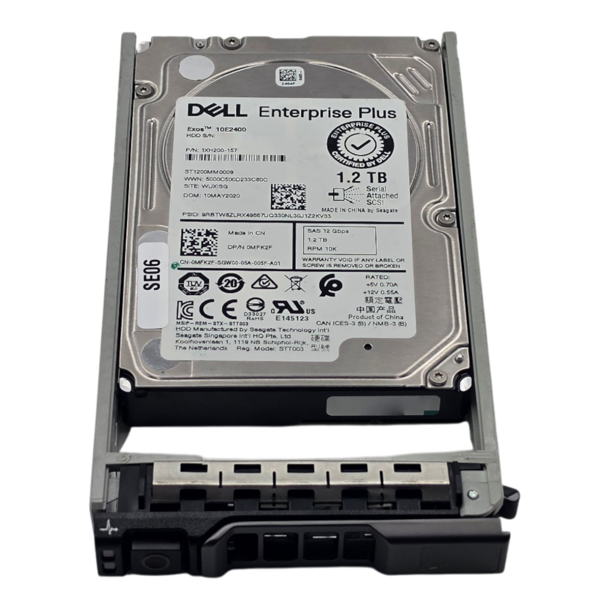 Dell MFK2F 1.2TB 10K 12G SAS 2.5" SFF 128MB 512e Hard Drive HDD ST1200MM0009