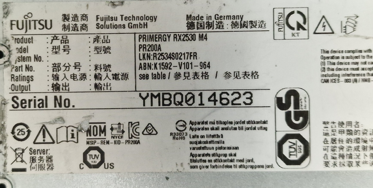 Fujitsu Primergy RX2530 M4 2x Scalable CPU 24-DIMM 4x 3.5" Bay CTO 1U Server