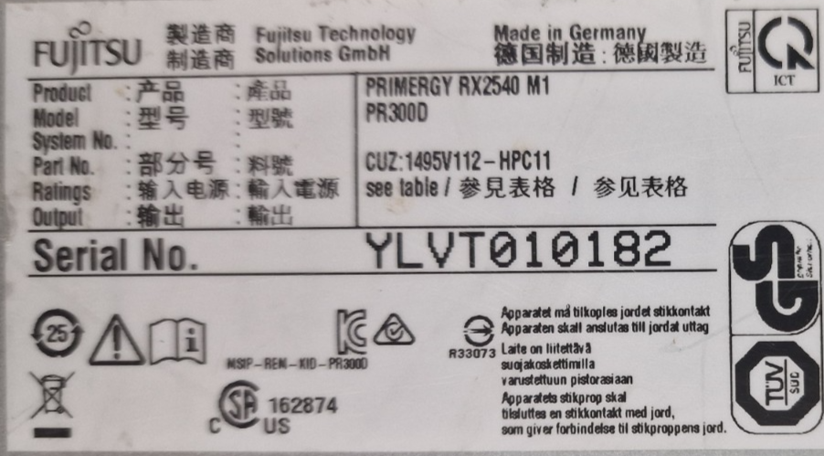 Fujitsu Primergy RX2540 M1 12-Bay LFF 2x Xeon E5-2600v3 24x DDR4 2U CTO Server
