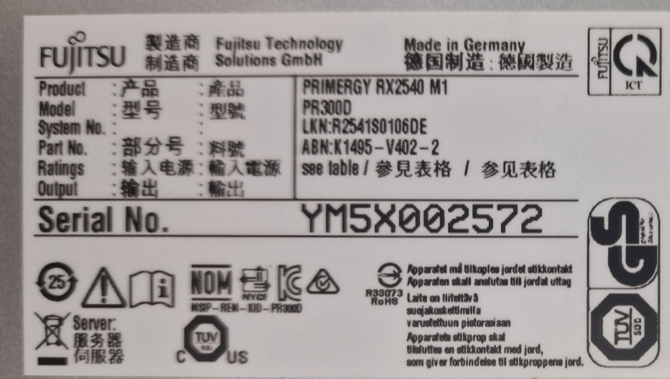 Fujitsu Primergy RX2540 M1 8-Bay SFF 2x Xeon E5-2600v3 24x DDR4 2U CTO Server