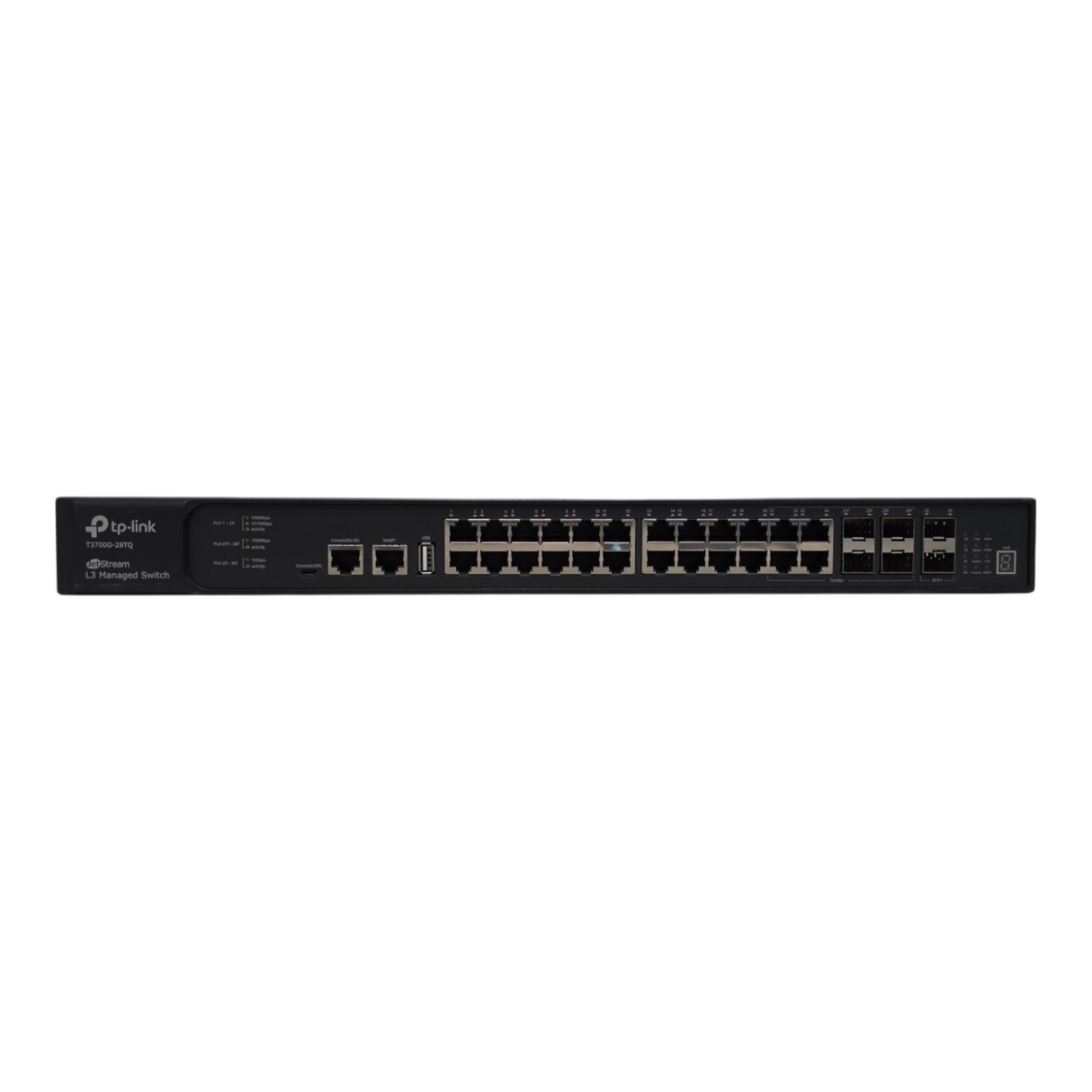 TP-Link T3700G-28TQ JetStream 28-Port Gigabit Stackable Layer 3 Managed Switch