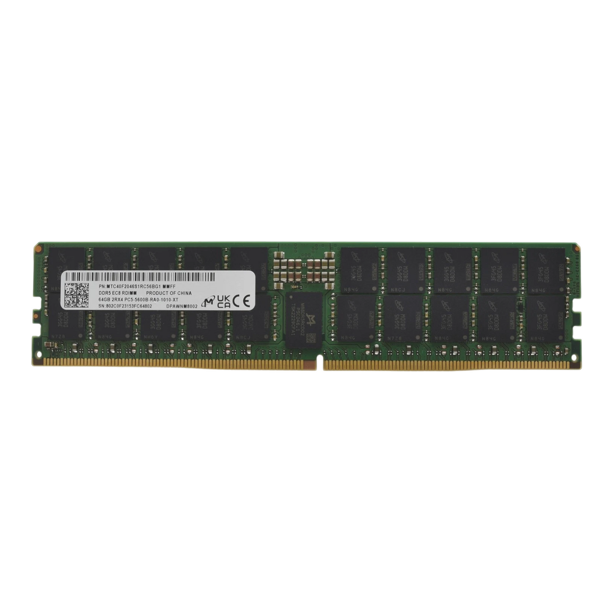 NEW Micron 64GB 2Rx4 PC5-5600B DDR5-44800 ECC RDIMM Memory MTC40F2046S1RC56BG1