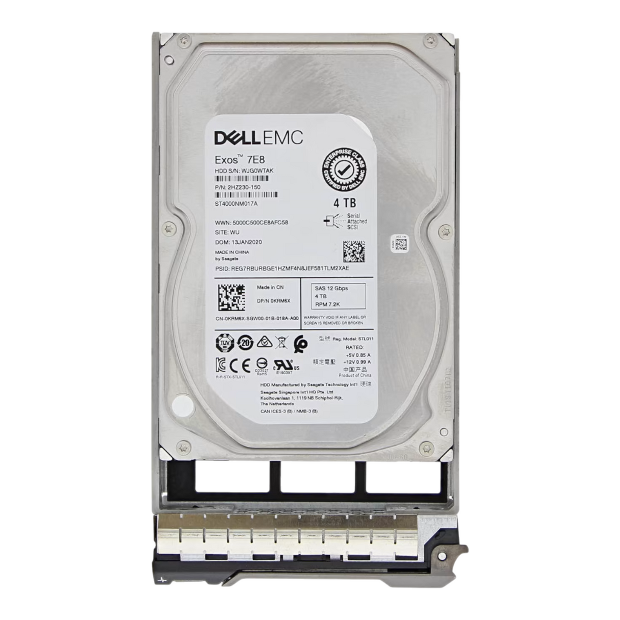 Dell 4TB 7.2K SAS 12G 512N Enterprise Class Hot Swap 3.5'' HDD KRM6X 0KRM6X