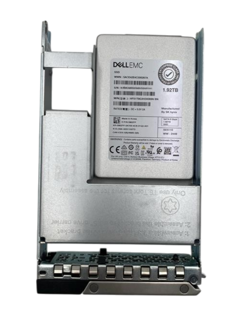 NEW Dell 1.92TB 6G SATA RI TLC 2.5" SFF SSD with Caddy - 962FP 0962FP