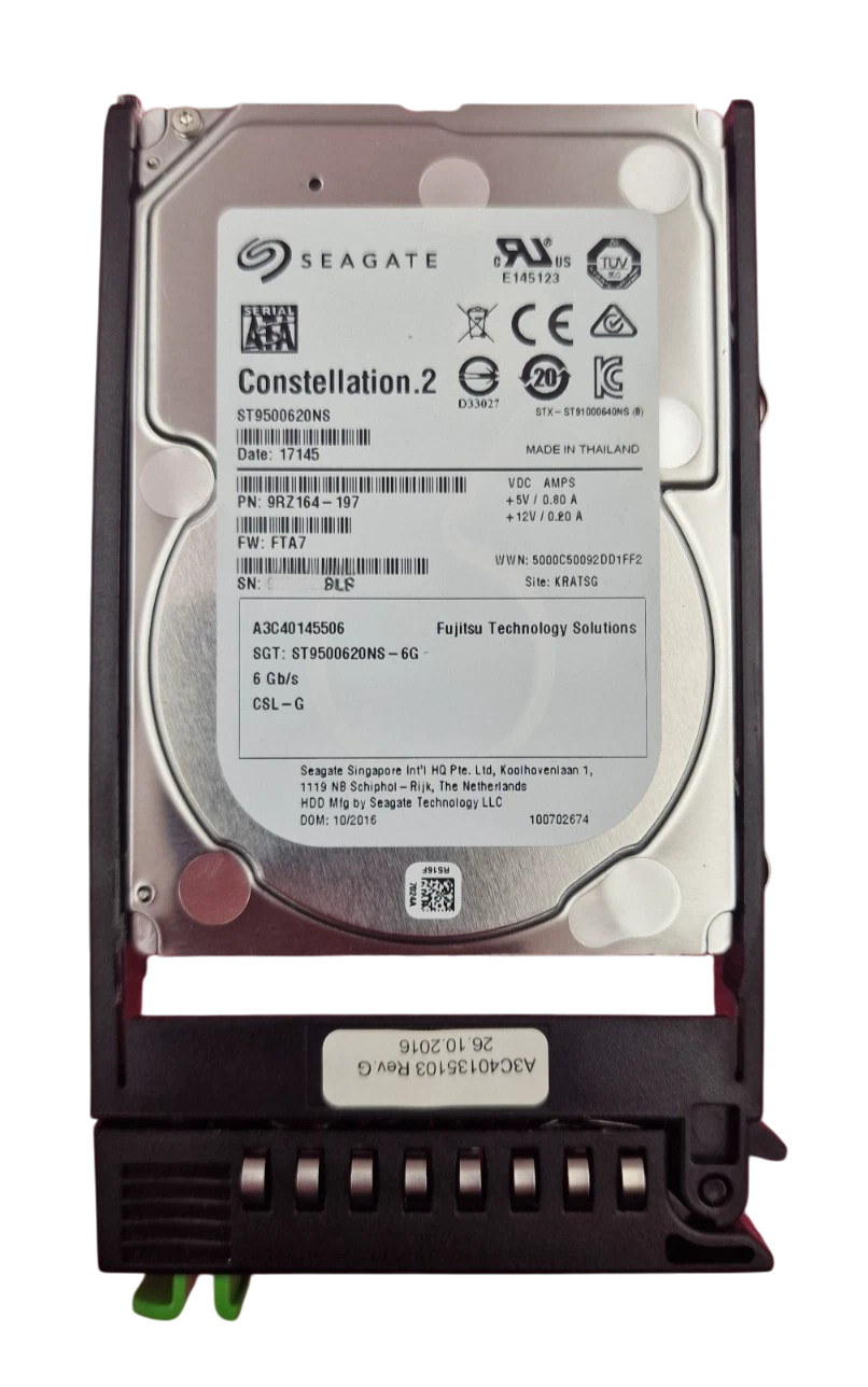 Fujitsu 500GB SATA 7.2K 2.5" SFF HDD Hard Drive S26361-F3708-L500 A3C40145506