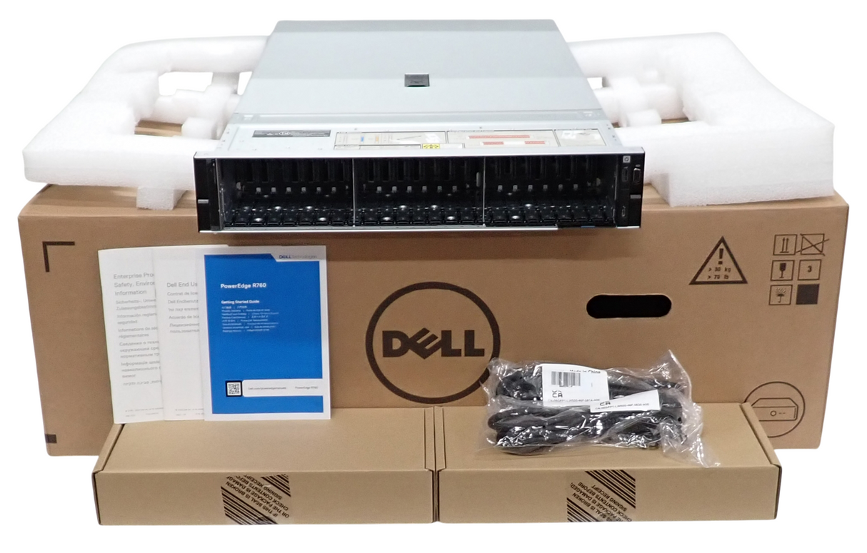 Dell PowerEdge R760 CTO 2U Server 2x Gen4/5 Scalable CPU 32DIMM 24x 2.5" Bay