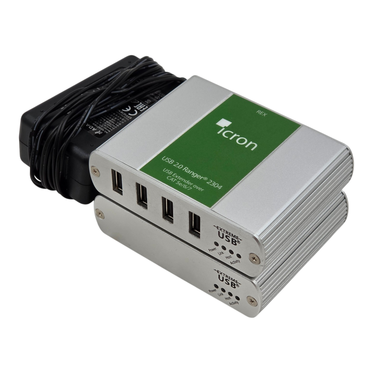 Icron RANGER-2304 USB 2.0 4 Port Cat5e/6/7 100m Extender LEX REX W/ AC Adaptor