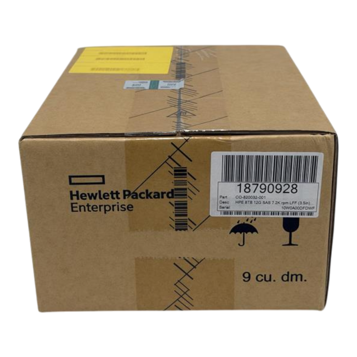 New HPE Midline 8TB 7.2K SAS 12G 3.5" HDD For ProLiant 819201-B21 820032-001
