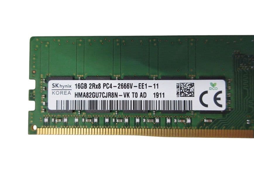 New SK Hynix 16GB 2Rx8 PC4-2666V DDR4-21300 ECC UDIMM Memory HMA82GU7CJR8N-VK