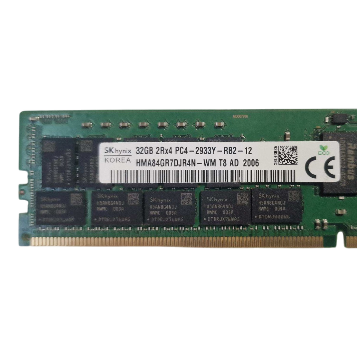 New SK Hynix 32GB 2Rx4 PC4-2933Y DDR4-23400 ECC RDIMM Memory HMA84GR7DJR4N-WM