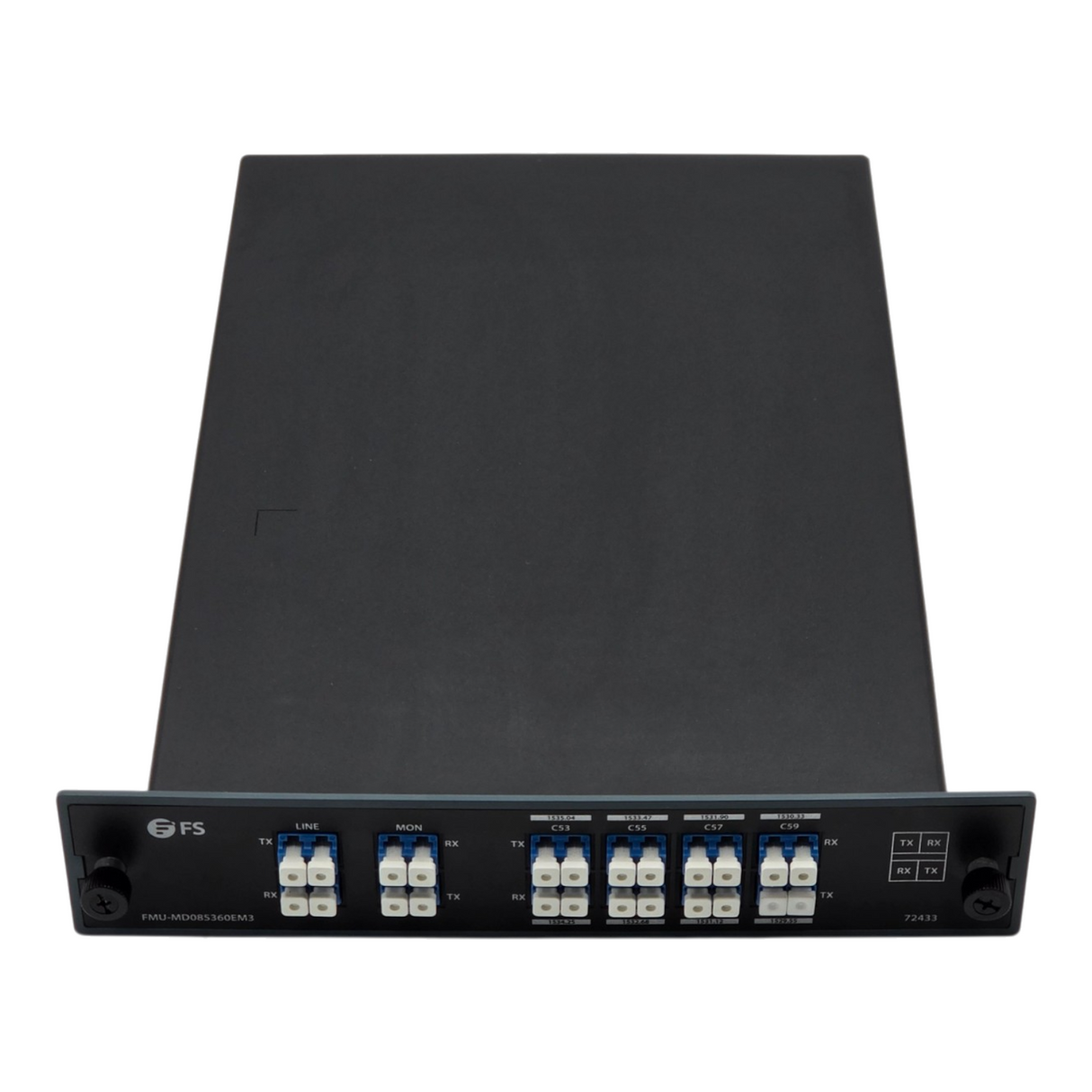 FS FMU-MD085360EM3 8-Ch 100G C53-C60 DWDM MUX DMX Dual Fiber FMU Plug-In Module