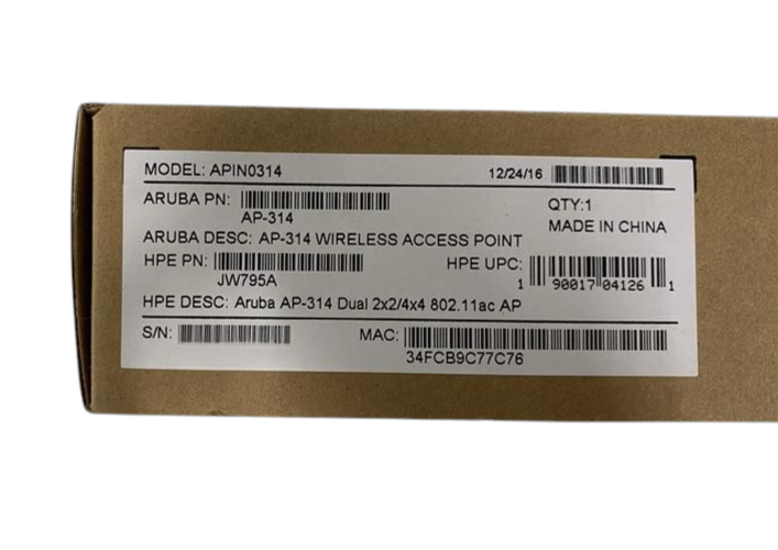 NEW HPE Aruba AP-314 Series Wi-Fi 5 2.4Ghz Wireless Access Point JW795A APIN0314