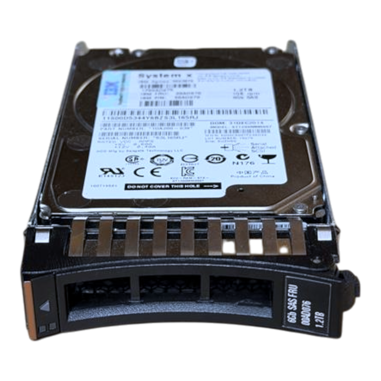 IBM System X 1.2TB 10K SAS 12G Enterprise Class Hot Swap 2.5" HDD 00AD076