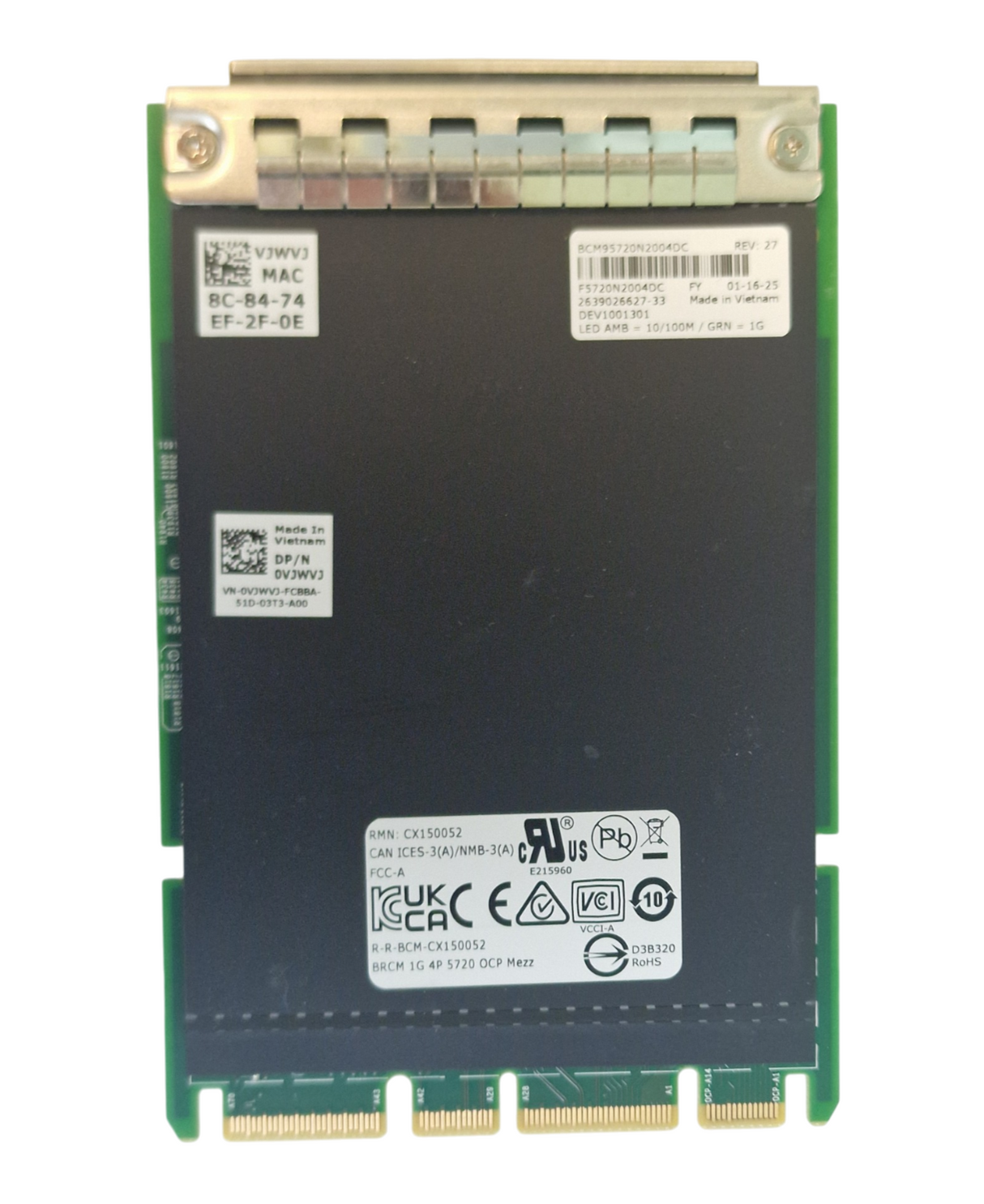 Dell Broadcom 5720 Quad-Port Gigabit Ethernet OCP 3.0 Network Card VJWVJ 0VJWVJ