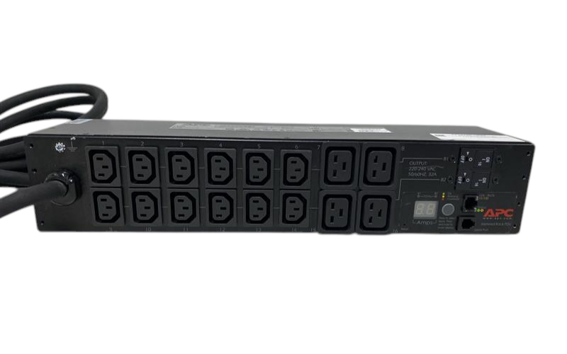 APC AP7822B 16-Way 12x C13 4x C19 Outlet 2U Rackmount 32A 1PH Metered PDU