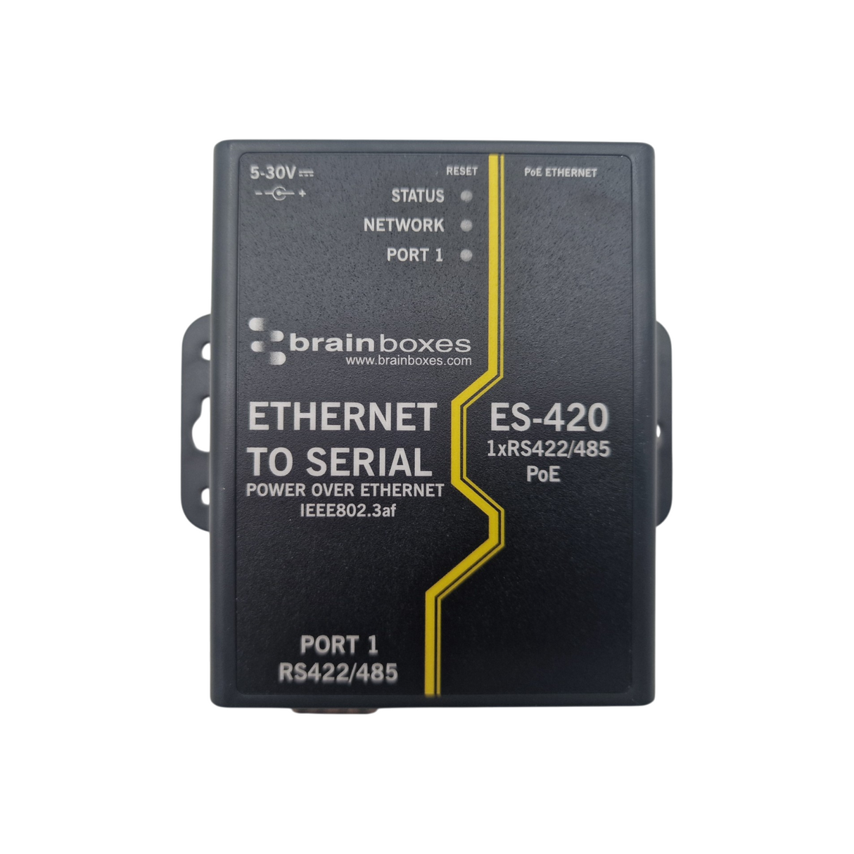 NEW Brainboxes ES-420 1-Port RS422/485 PoE Ethernet to Serial Adapter