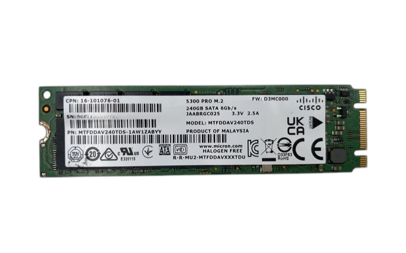 NEW Cisco UCS 240GB 6G TLC M.2 SATA SSD UCS-M2-240GB MTFDDAV240TCB-1AR1ZABYY