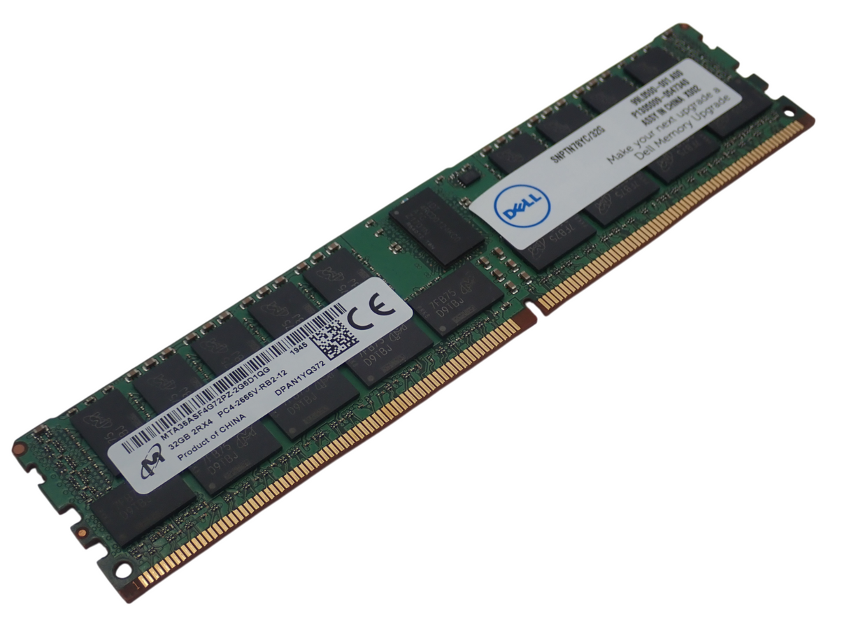 NEW Dell 32GB 2Rx4 PC4-2666V DDR4-21300 ECC REG CL19 Memory RAM SNPTN78YC/32G