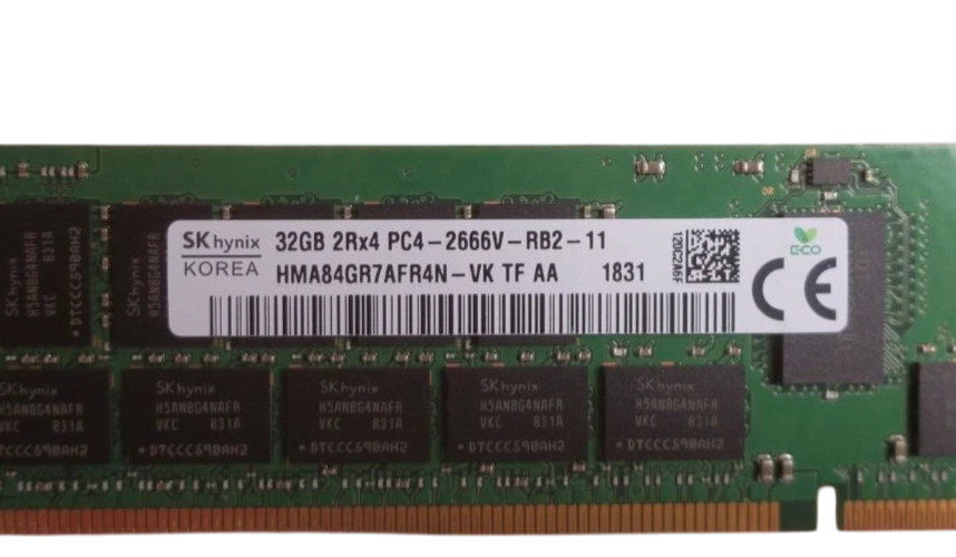 New SK Hynix 32GB 2Rx4 PC4-2666V DDR4-21300 ECC RDIMM Memory HMA84GR7AFR4N-VK