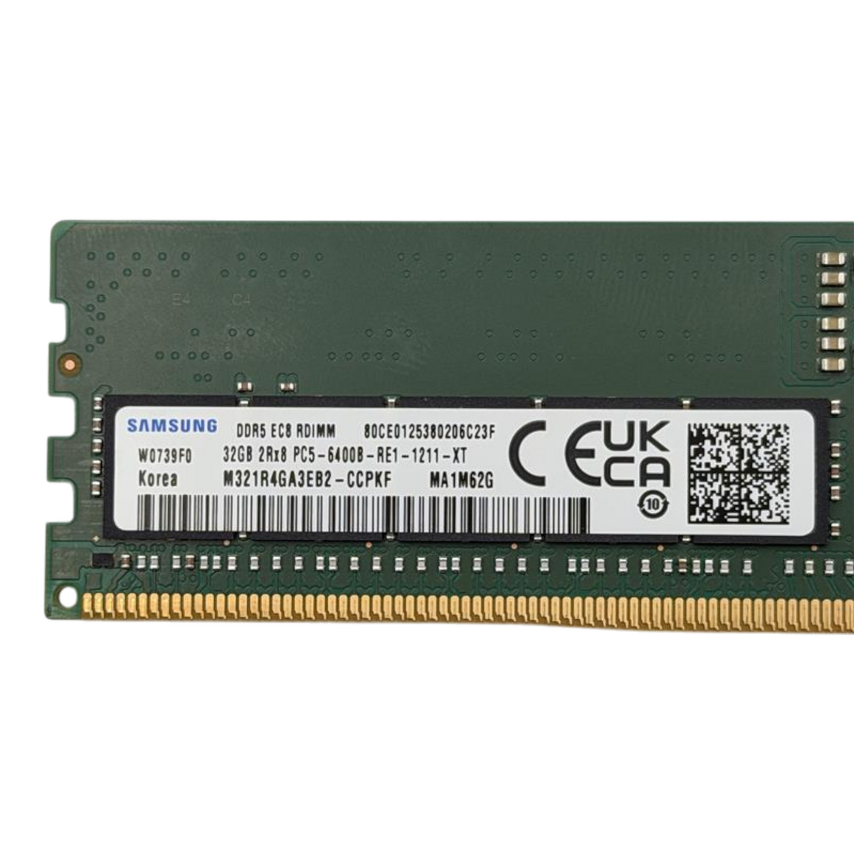 NEW Samsung 32GB 2Rx8 PC5-6400B DDR5-51200 ECC RDIMM Memory M321R4GA3EB2-CCP