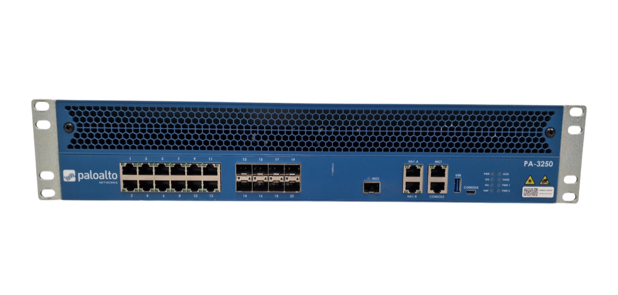 Palo Alto PA-3250 12x 1GbE RJ-45 8x 10Gb SFP+ Next-Gen Firewall PA-3250