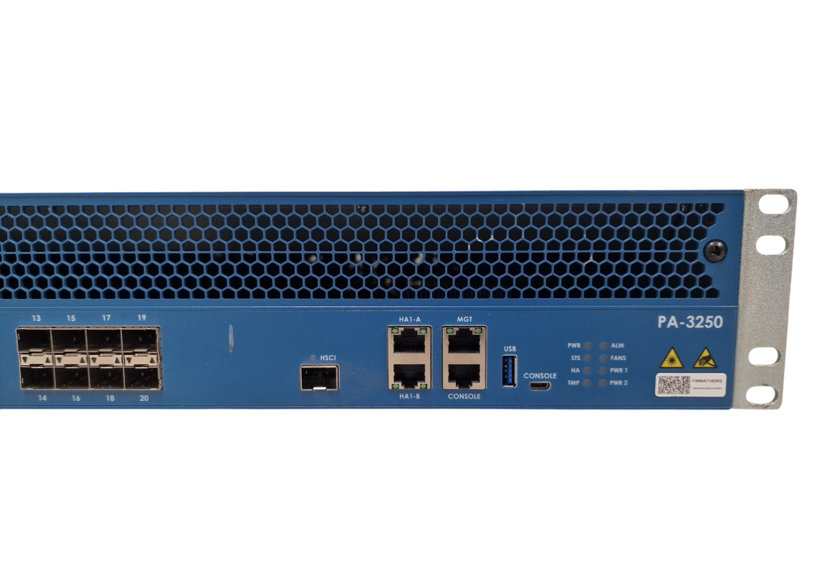 Palo Alto PA-3250 12x 1GbE RJ-45 8x 10Gb SFP+ Next-Gen Firewall PA-3250