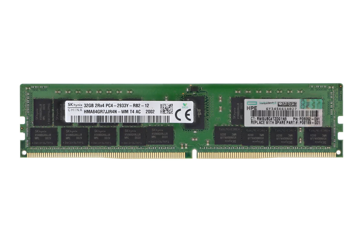 New HPE 32GB 2Rx4 PC4-2933 DDR4-23400 ECC RDIMM Memory RAM P00924-B21 P03052-091