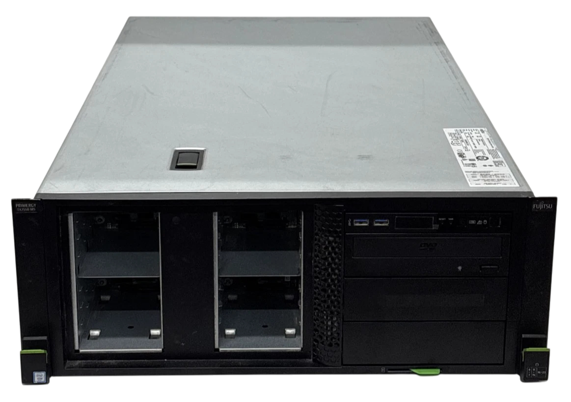 Fujitsu Primergy TX2550 M5 2 x Gold 6210U 128GB RAM 5 x 1.2TB (6TB) Rack Server