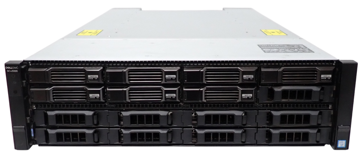 Dell Compellent SCv3000 16Bay Storage Array 7x 600GB HDD 2x SAS Controller 2xPSU