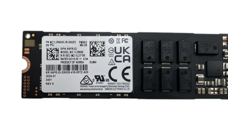 NEW Dell 960GB NVMe PCIe Gen4 x4 M.2 22110 RI SSD - PM9A3 4FRJG MZ-1L29600
