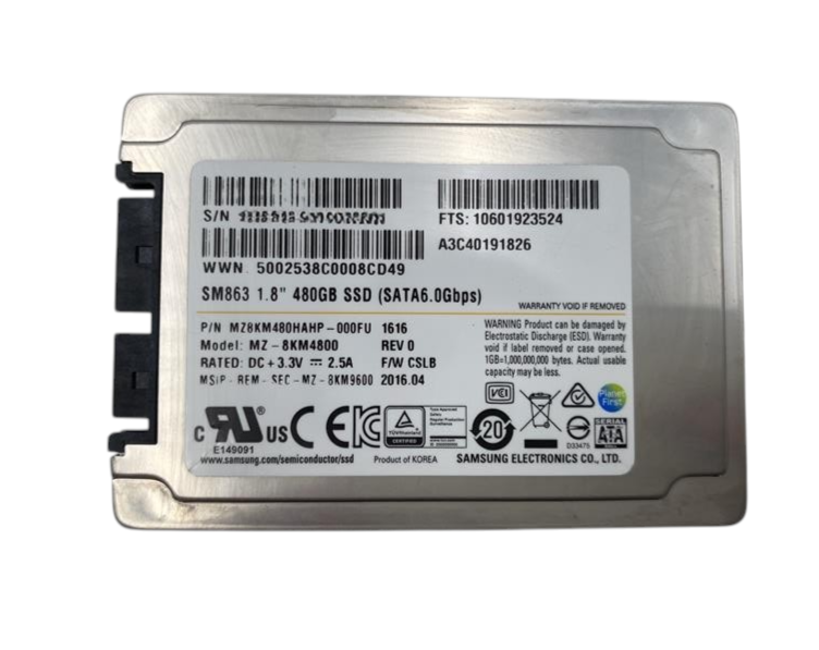 NEW Fujitsu 480GB 1.8" SATA 6G Mixed Use Non Hot Plug SSD S26361-F5585-L480