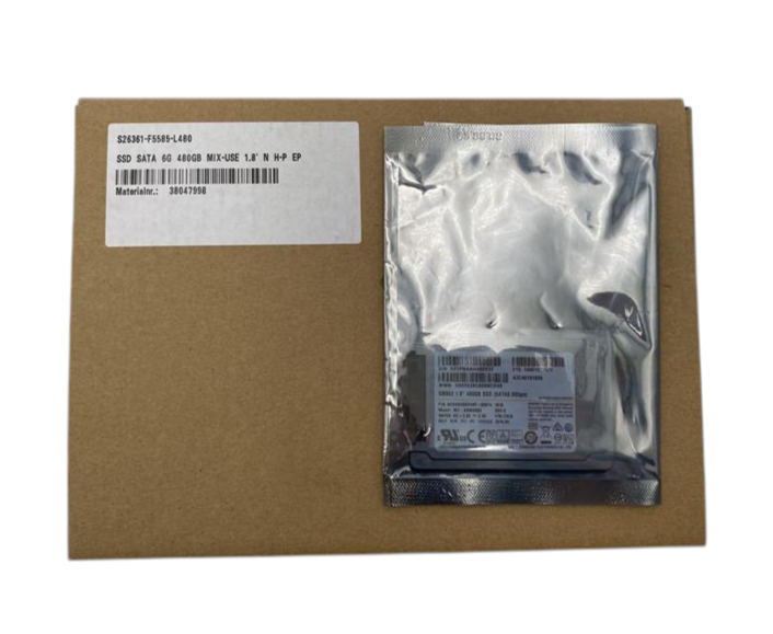 NEW Fujitsu 480GB 1.8" SATA 6G Mixed Use Non Hot Plug SSD S26361-F5585-L480