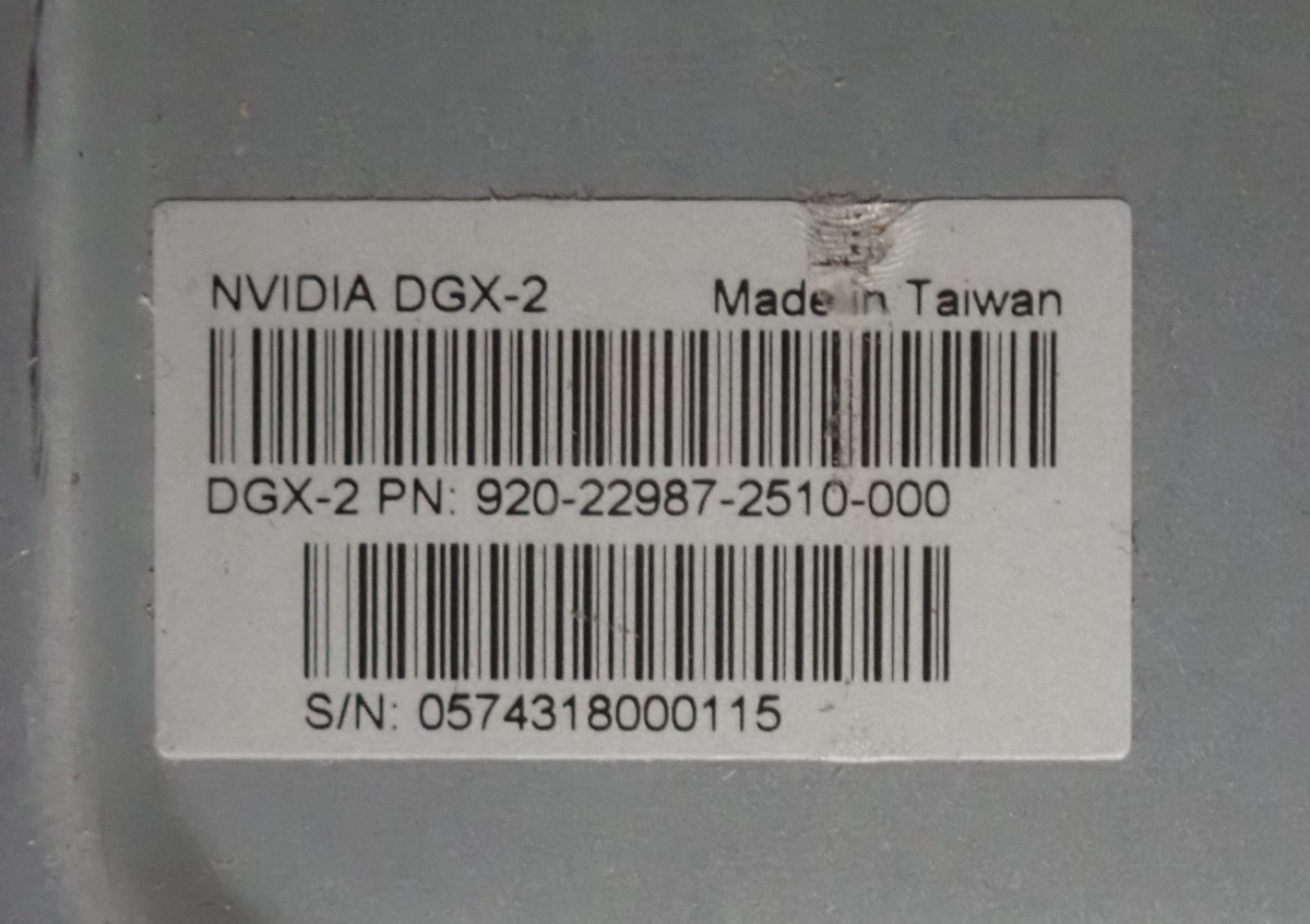 NVIDIA DGX-2 Deep Learning System 16 x 32GB V100 2x 24C 1.5TB RAM AI GPU Server