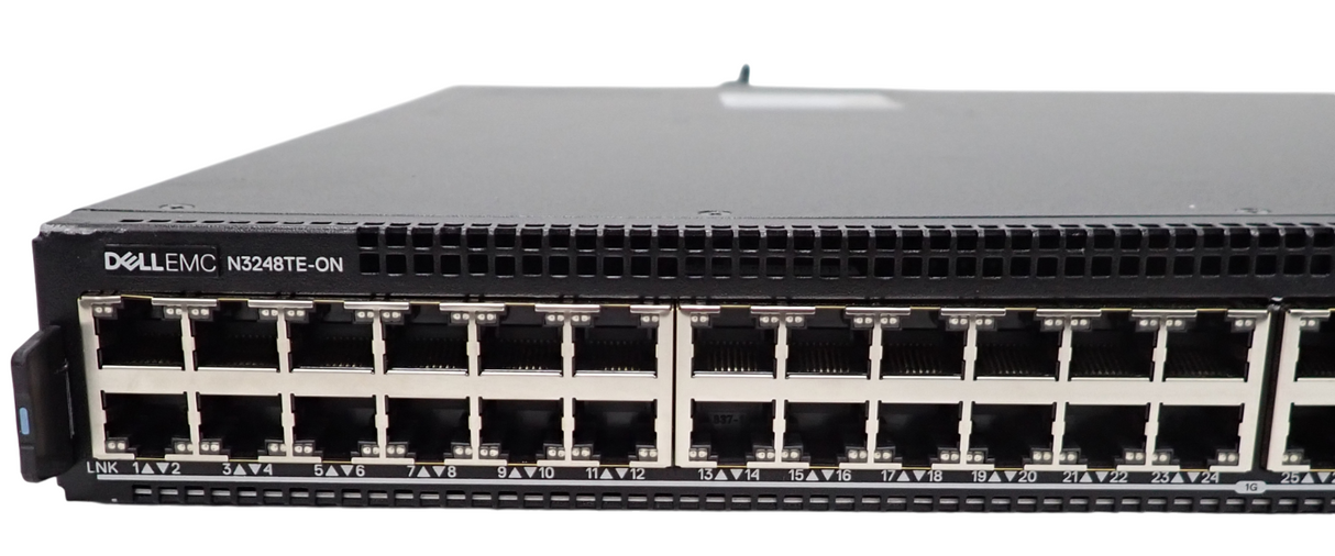 Dell EMC PowerSwitch N3248TE-ON 48x 1G RJ45 4x SFP+ 2x QSFP28 RA F2B Switch OS10